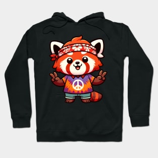 Red Panda's Hippie Peace Hoodie